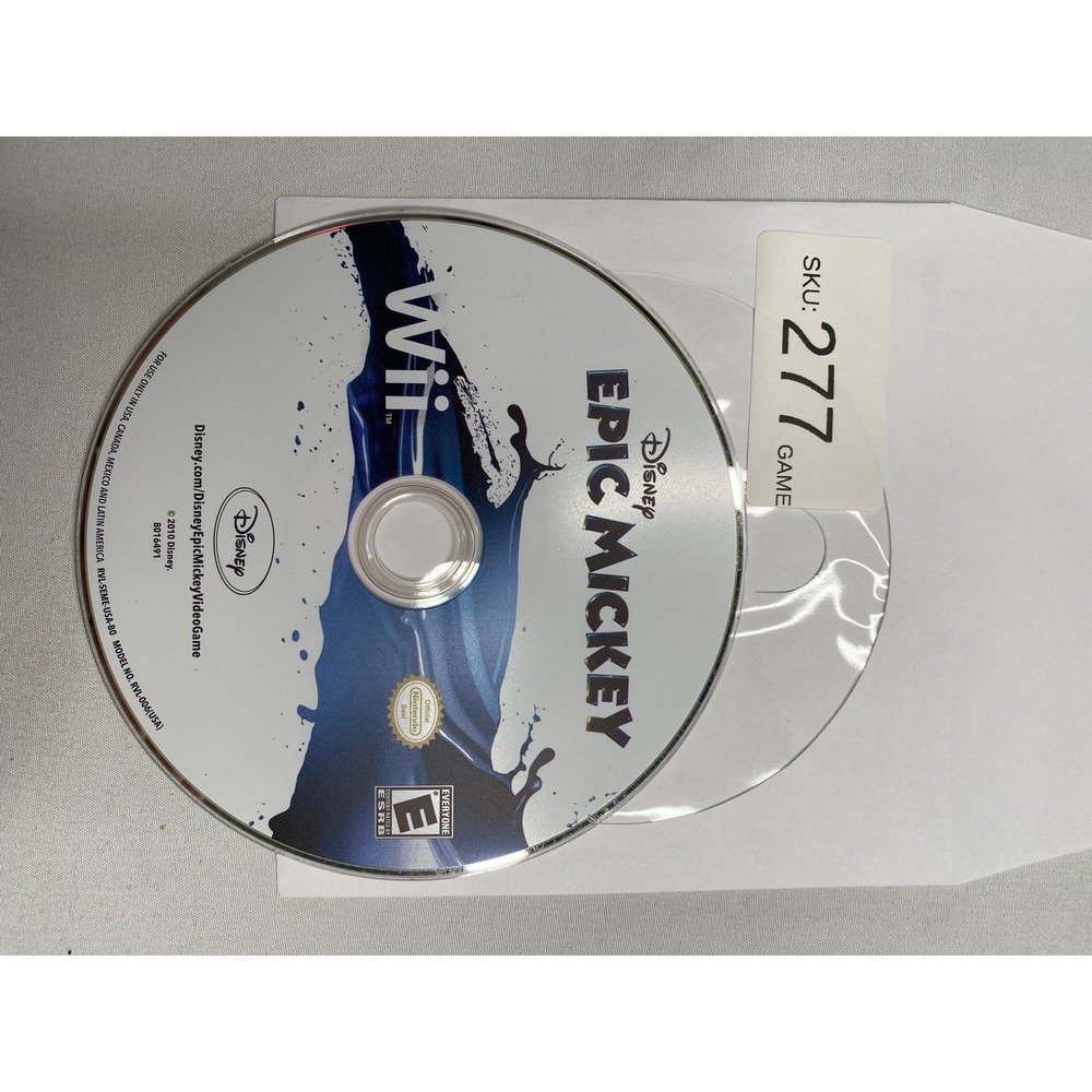 Disney Epic Mickey Nintendo Wii Video Game Disc Only